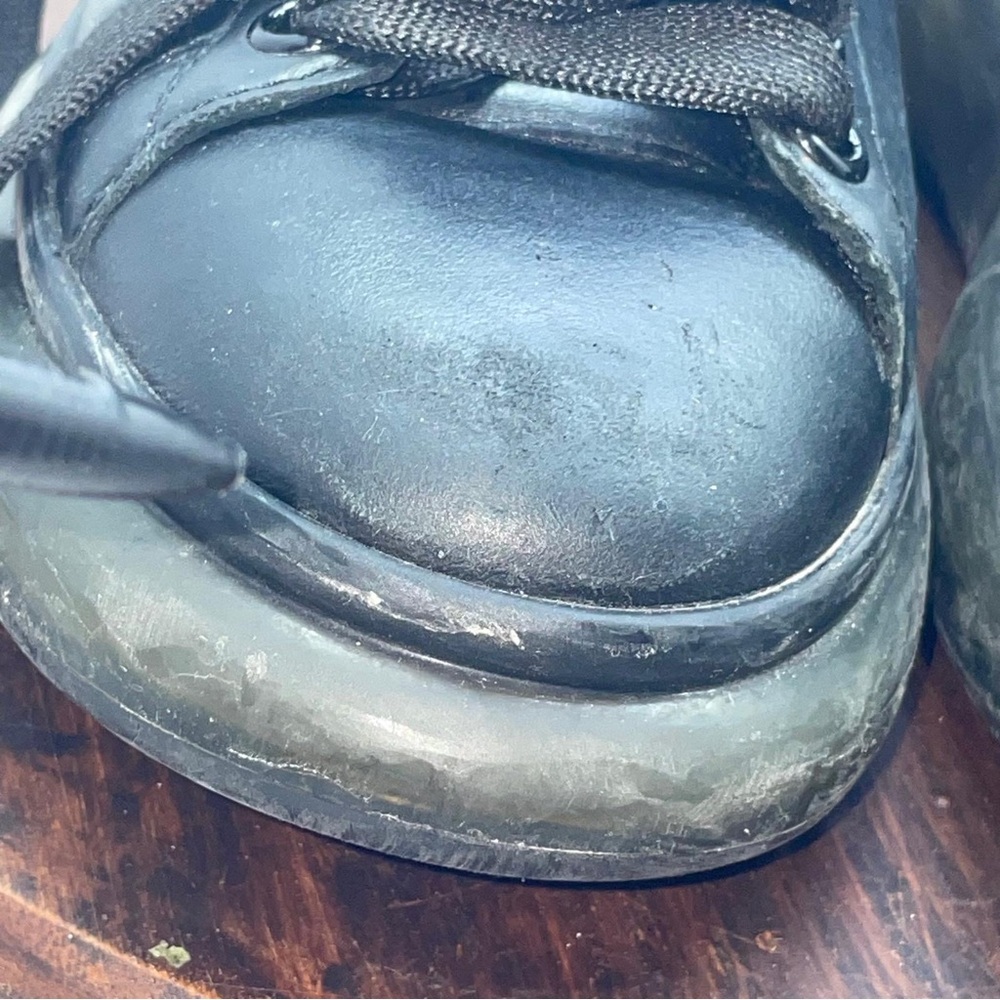 Alexander McQueen Sneakers Black with Glitter Translucent Sole Women’s size 37 - Picture 12 of 14